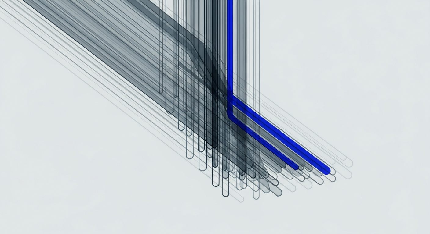 Abstract overlapping contour layers, almost but not exactly aligned